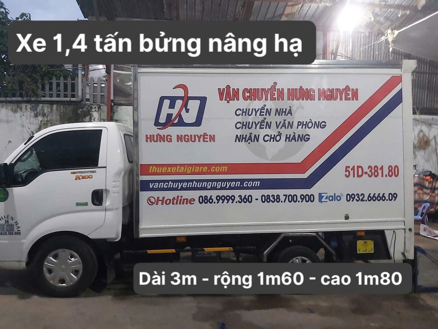 xe tải bửng nâng 1,4 tấn 